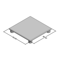 60-030-2 MODULAR SOLUTIONS POLYAMIDE PART END CAP 90MM X 90MM LIGHT GRAY